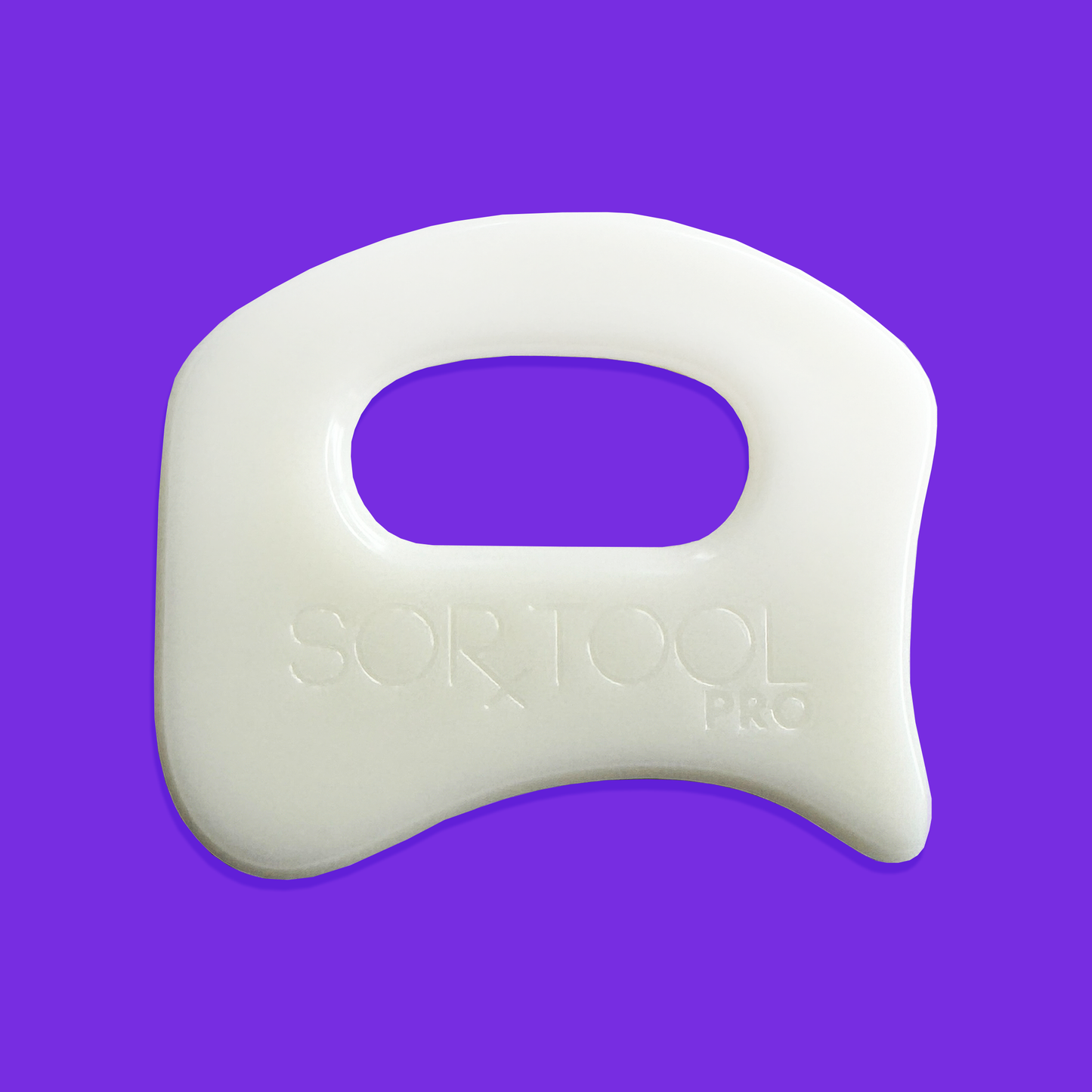 Pearl White SORTOOL Pro – Lightweight, portable recovery tool with dual-edge design for effective soft tissue mobilization and soreness relief.